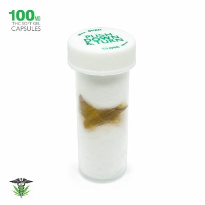 THC 100mg Hemp Seed Oil Capsules - Natural Pain Relief"