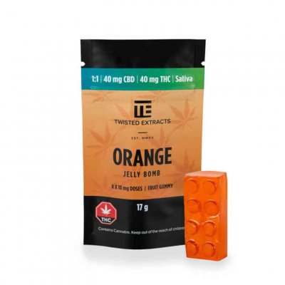 Orange Sativa 1:1 Jelly Bombs - Twisted Extracts