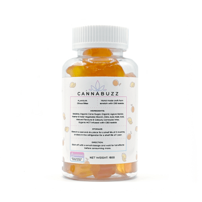 CannaBuzz Organic CBD Gummy Bears back image