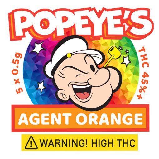 Popeye's Infused Spinach Rolls - Agent Orange edible cannabis product