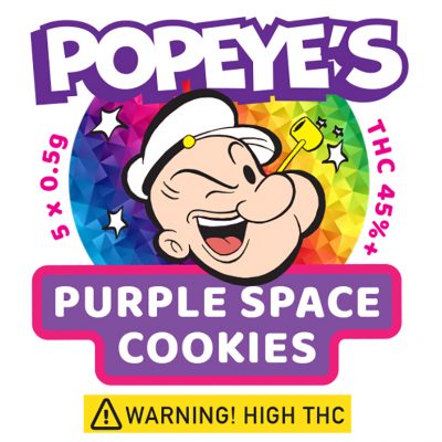 Popeye's Infused Spinach Rolls with Purple Space Cookies strain